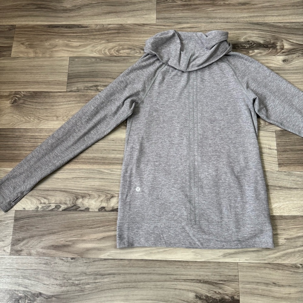 Lululemon Make a Move Long Sleeve Cowl Neck Pullover Heathered Gray - Picture 10 of 11